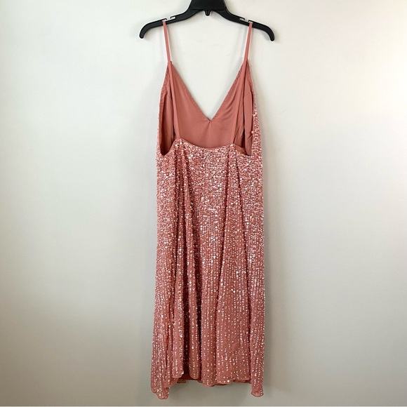 -HOLD FOR @ jkeith607-
ASOS Edition Sequins Embellished Midi Dress Pink US 12 - Picture 7 of 9